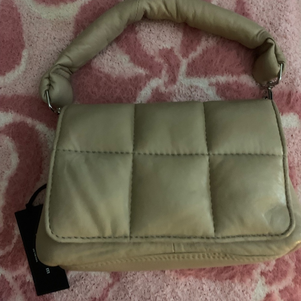 Stylism Denmark Cream Quilted Lambskin Shoulder Bag